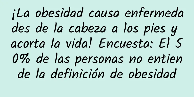 ¡La obesidad causa enfermedades de la cabeza a los pies y acorta la vida! Encuesta: El 50% de las personas no entiende la definición de obesidad