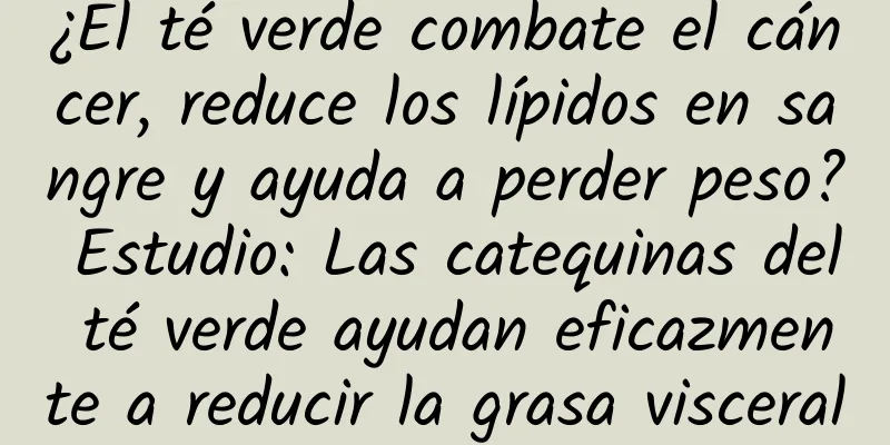 ¿El té verde combate el cáncer, reduce los lípidos en sangre y ayuda a perder peso? Estudio: Las catequinas del té verde ayudan eficazmente a reducir la grasa visceral