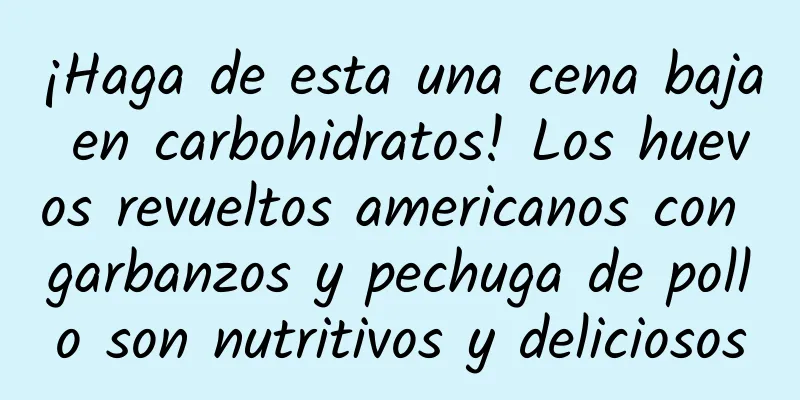 ¡Haga de esta una cena baja en carbohidratos! Los huevos revueltos americanos con garbanzos y pechuga de pollo son nutritivos y deliciosos
