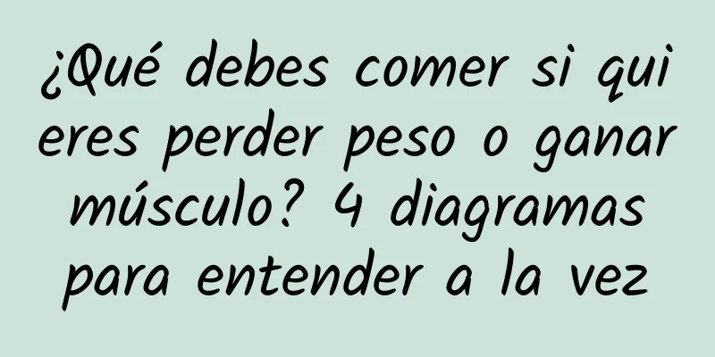 ¿Qué debes comer si quieres perder peso o ganar músculo? 4 diagramas para entender a la vez