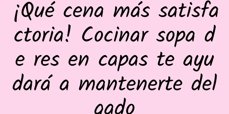 ¡Qué cena más satisfactoria! Cocinar sopa de res en capas te ayudará a mantenerte delgado