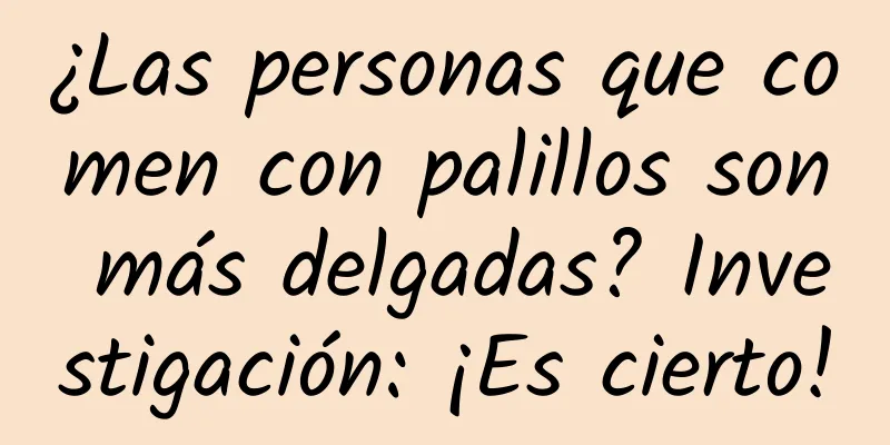 ¿Las personas que comen con palillos son más delgadas? Investigación: ¡Es cierto!