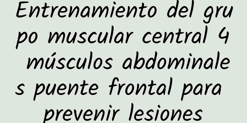 Entrenamiento del grupo muscular central 4 músculos abdominales puente frontal para prevenir lesiones