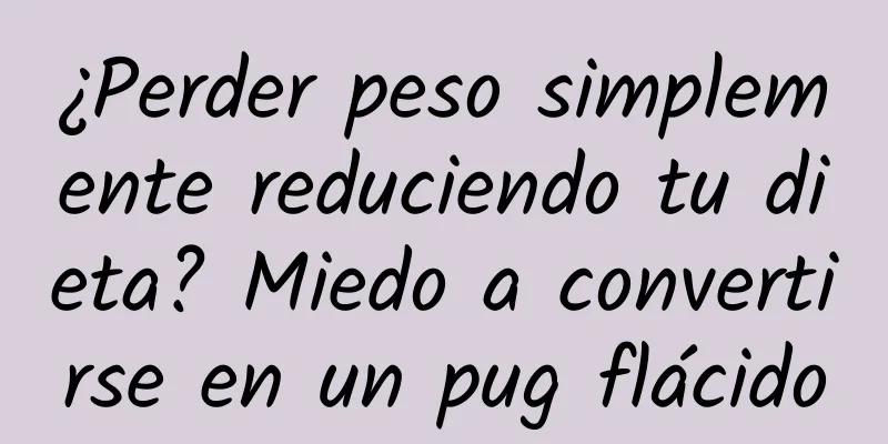 ¿Perder peso simplemente reduciendo tu dieta? Miedo a convertirse en un pug flácido