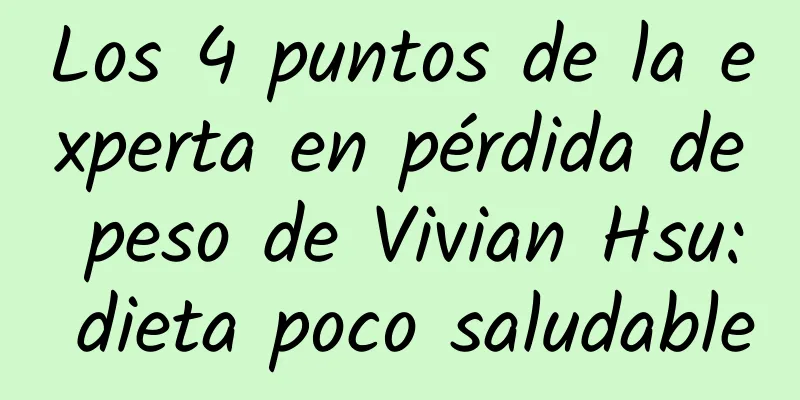 Los 4 puntos de la experta en pérdida de peso de Vivian Hsu: dieta poco saludable