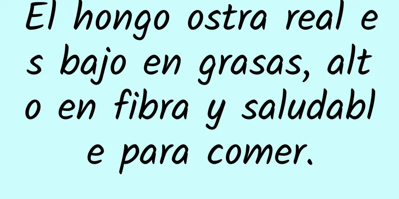 El hongo ostra real es bajo en grasas, alto en fibra y saludable para comer.