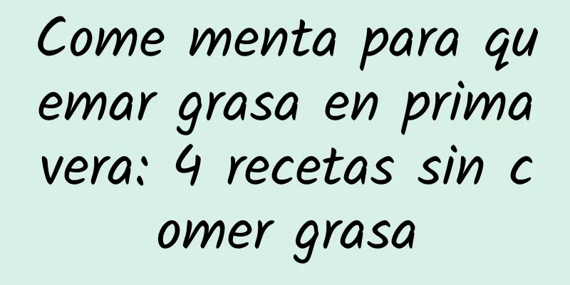 Come menta para quemar grasa en primavera: 4 recetas sin comer grasa