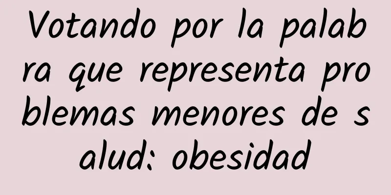 Votando por la palabra que representa problemas menores de salud: obesidad