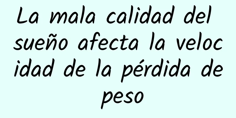 La mala calidad del sueño afecta la velocidad de la pérdida de peso