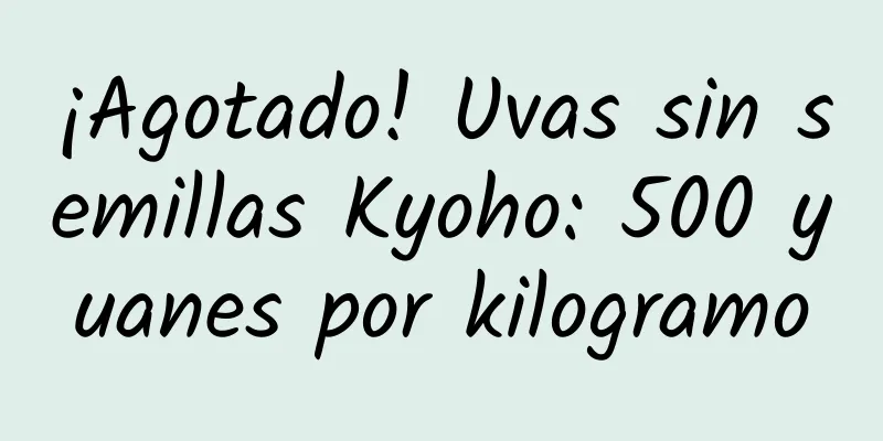 ¡Agotado! Uvas sin semillas Kyoho: 500 yuanes por kilogramo
