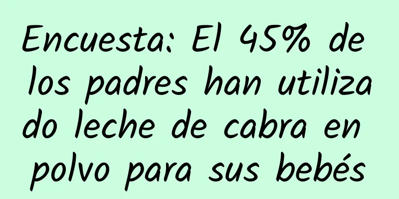 Encuesta: El 45% de los padres han utilizado leche de cabra en polvo para sus bebés