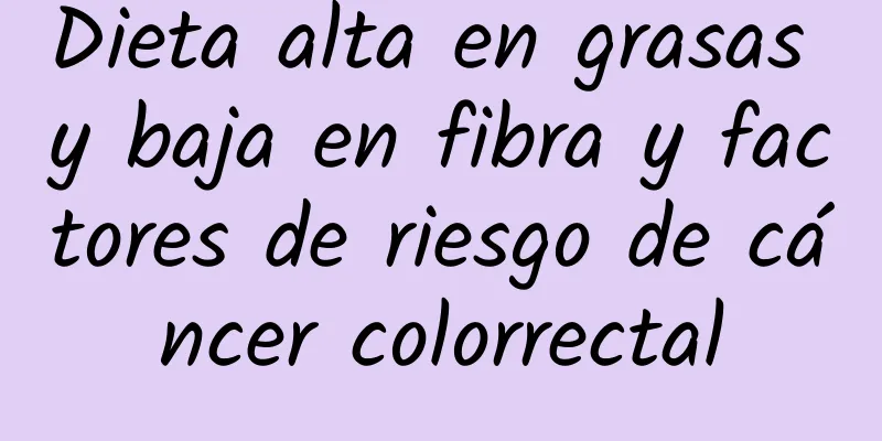 Dieta alta en grasas y baja en fibra y factores de riesgo de cáncer colorrectal