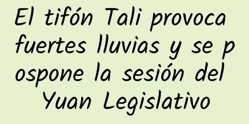 El tifón Tali provoca fuertes lluvias y se pospone la sesión del Yuan Legislativo