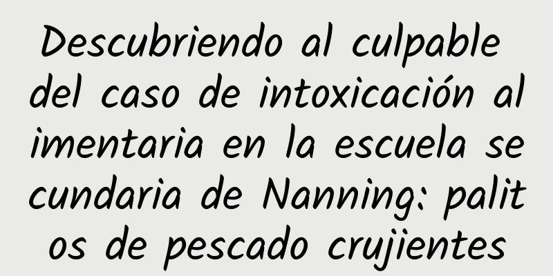 Descubriendo al culpable del caso de intoxicación alimentaria en la escuela secundaria de Nanning: palitos de pescado crujientes
