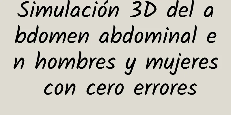 Simulación 3D del abdomen abdominal en hombres y mujeres con cero errores